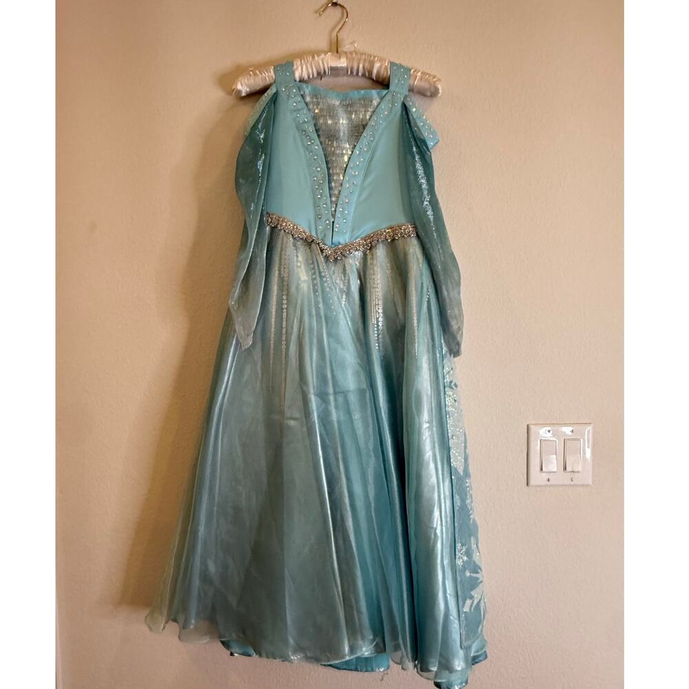 Disney Frozen Elsa Deluxe Costume Princess Dress Child Girls size S + bag
